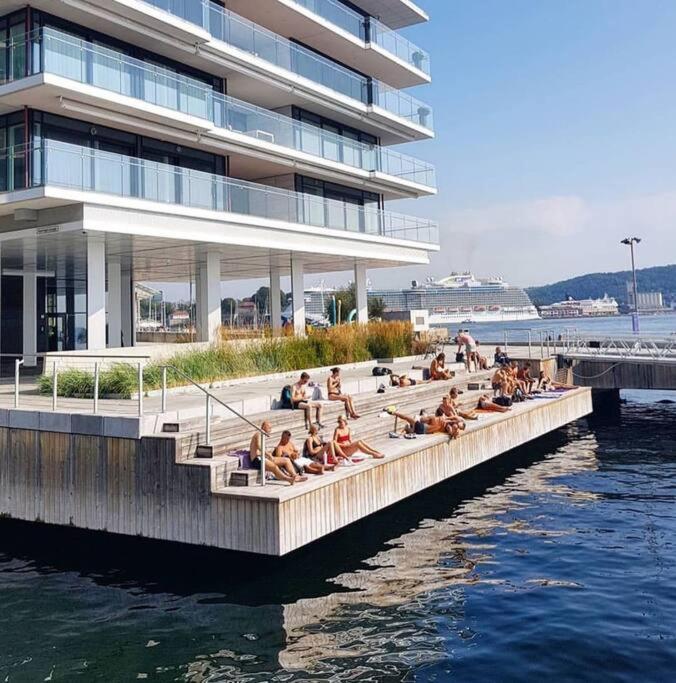 Tjuvholmen / Aker Brygge - Most Expensive Area In Oslo! Daire Dış mekan fotoğraf